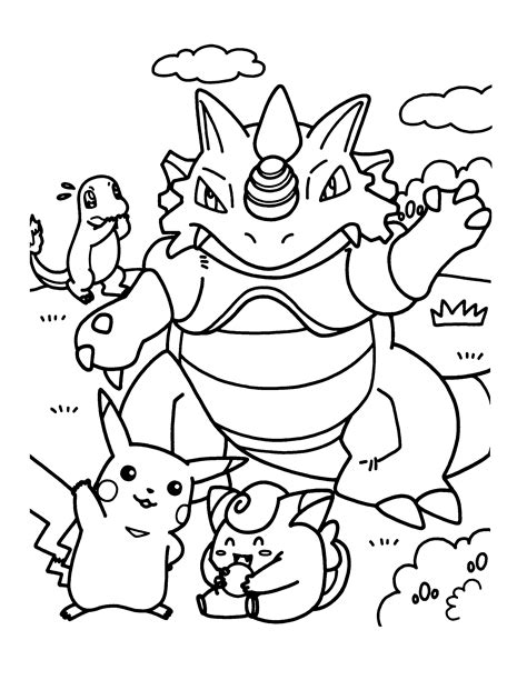 Pokemon Coloring Page for Kids 